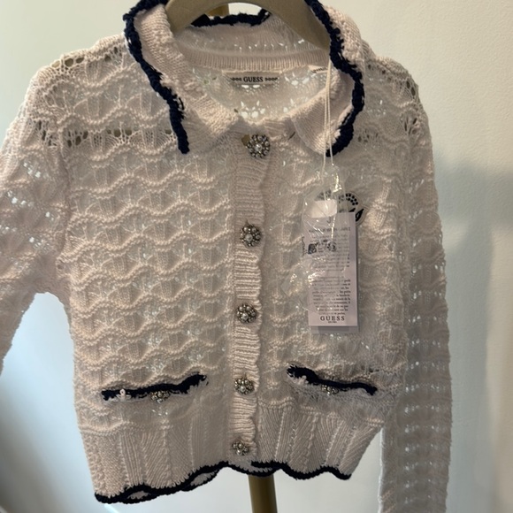 GUESS Kids White Knit Sweater - Picture 1 of 5